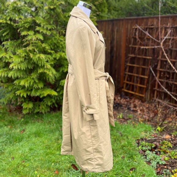 Gap Icon Trench Coat – Size Small Petite Khaki Tan Rain Jacket Classic Outerwear - Picture 4 of 11